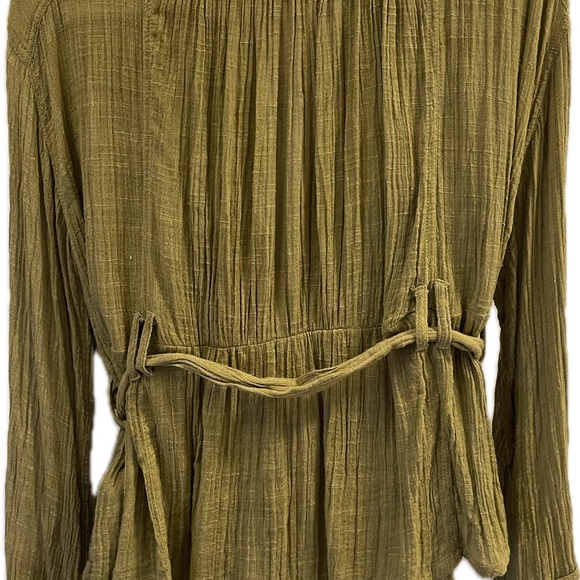 Women’s green size small We the Free tie front,one button cardigan,with fringes - Picture 10 of 10